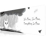 Cute Mouse Pads For Desk, Large Non-Slip Rubber Base Mousepad, Keyboard Mat Mouse Mat Desk Pad With Stitched Edges, It'S Fine I'M Fine Extended Desk Protector For Home Office 31.5X11.8Inch