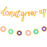 Donut Party Supplies Glitter Donut Banners Donut Grow Up Banner Garland Glitter Donut Grow Up Parper Banner Backgound String Happy Birthday Party Supplies Wall Decorations