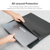 15.6" Waterproof Leather For Laptops And Ipad Cases, Versatile Pu Leatherportable Monitor Sleeve Bag, Fits 13"-15.6" Monitor/Tablets - Black