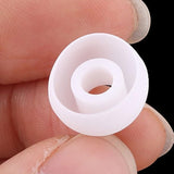uxcell Silicone Replacement Earbud Tips, 50 Pcs 4mm Inner Hole Ear Bud Tip Noise Isolation Cap Replacement Cover for Most in Ear Earphone Headphone, White