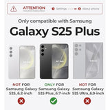 For Samsung Galaxy S25 Plus Case With Built-In Slide Camera Cover & Screen Protector & Kickstand,Heavy-Duty Shockproof Rugged Case Full-Body Bumper Cover For Galaxy S25 Plus(2025),Black