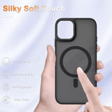 iPhone 11 Matte Magnetic Case with Screen Protector Magsafe Compatible Black