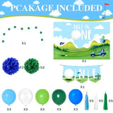 Hole In One Birthday Party Decorations Golf 1St Birthday High Chair Banner Golf Themed Backdrop Balloons For Boys Sports Themed Party Photo Props