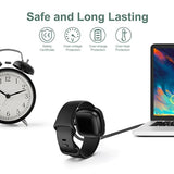 Replacement Charger Cable For Fitbit Versa 4/Sense 2/Versa 3/Sense Smartwatch (2 Pack/3.3Ft)