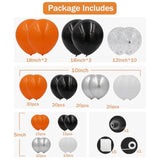 Orange & Black Balloon Arch Kit: Fall Party Decor, 154 Pcs