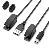 2 Pack USB A+USB C Charger Cable for Garmin Lily/Lily 2/Forerunner 735XT 235 35 64 230 630 645/645 Music, Approach S20/G10/Vivomove HR Smart Watch