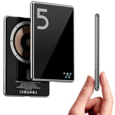 Magnetic Wireless Battery Pack 5000Mah, Ultra Slim 0.26In Magnetic Portable Charger For Iphone, Compact Power Bank With Usb-C Pd20W Fast Charging, Compatible With Iphone 16/15/14/13, Black
