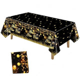 Happy New Year Plastic Table Cloth For Parties, Plastic Table Cover 2026, Disposable Party Table Clothes Decorations Supplies(108” X 54”)