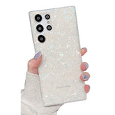 Galaxy S22 Ultra Case 5G, Luxury Sparkle Glitter Translucent Clear Colorful Opal Pearly Thinfoil Design Shiny Print Soft Silicone Cover For Women Girls Slim Tpu Protective Phone Case