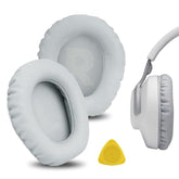 Geekria QuickFit Replacement Ear Pads for JBL Quantum 100 Headphones Ear Cushions, Repair Parts (Light Grey)