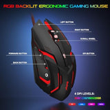 Rgb Gaming Keyboard And Backlit Mouse And Headset Combo, Usb Wired Backlit Keyboard, Led Gaming Mouse Set, Headset With Microphone For Laptop Pc Computer Game And Work
