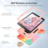 For (A16) 11Th Generation 11 Inch 2025/ Case 10.9 Inch 2022 With 360 Rotating Grip Magic Stand,Pen Slot/Key Chain/Shoulder Strap,Case For 10Th Gen (Colorful Pink)