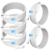 5Pack Pd Fast Charging Cable, ?Mfi Certified, 6.6Ft*5? Compatible With Iphone 14 13 12 11 Pro Max Xs Xr X 8 Plus, Ipad, Airpods, Usb C To Lightning Cable