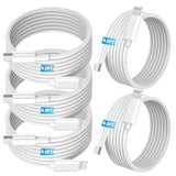 5Pack Pd Fast Charging Cable, ?Mfi Certified, 6.6Ft*5? Compatible With Iphone 14 13 12 11 Pro Max Xs Xr X 8 Plus, Ipad, Airpods, Usb C To Lightning Cable