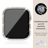 3-Pack Bling Case For Apple Watch 40Mm Se (2Nd Gen) Series 6 5 4 Screen Protector, Women Glitter Diamond Rhinestone Bumper Face Cover For Iwatch Accessories 40 Mm