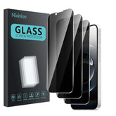 3 Pack Privacy Screen Protector For Iphone 16E 2025(6.1 Inch), Anti Spy Tempered Glass 9H Hardness, Black Protector Anti Spy, Bubble Free, Anti-Scratch