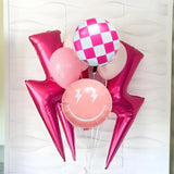 Pink Smile Face Balloons Preppy Balloons For Smile Birthday Party Decorations Preppy Birthday Party Decor Cool Girl 2000S Y2K Party Birthday Party Y2K Baby Shower Bad Two The Bone Party Decorations