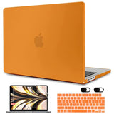 Case For M4/M3/M2 Macbook Air 13.6 Inch 2025 2024 2022(Fit Model A3240/A3113/A2681), Clear Case For Macbook Air 13β, Laptop Hard Shell With Keyboard & Camera Cover, Matte Orange