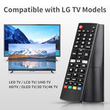 (2+2 Packs) Replacement Remote Control No Setup Fit LG TV Remote with Anti-Lost Soft Protective Silicone Cover Case Blue & Purple, Universal for LG