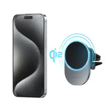 Satechi Qi2 Wireless Car Charger, Travel Friendly Car Phone Mount Charger for Air Vents, 15W Fast Chargers, Compatible with iPhone Series 12, 13, 14, 15, and 16