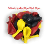 Red Yellow Black Balloons,100 Pack 12 Inch Latex Balloons