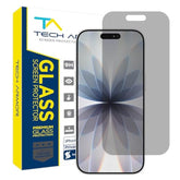 Tech Armor for iPhone 17 Screen Protector Privacy Glass 6.3 inch - Ballistic Tempered, Anti-Spy, Case Friendly, Easy Installation, Bubble Free, Touch Support, 1 Pack