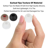 Replacement Earbud Tips Silicone Earbud Covers Ear Tips Fit Most In-Ear Earbuds(Inner Hole 4.5Mm -6Mm) Headphone Rubber Tips Eartips 9 Pairs S M L