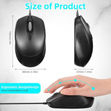 16 Pack Computer Mouse Pack Bulk Wired Silent Usb Optical Corded Mouse With 3 Adjustable Dpi Computer Mice Compatible With Laptop Desktop Pc School Office Business Home Supplies