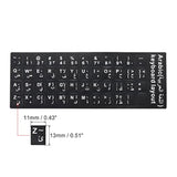 Arabic Keyboard Layout Stickers, 2 Pack Universal Keyboard Replacement Cover F