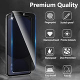 3 Pack Privacy Screen Protector Designed For Samsung Galaxy S24 Fe,Full Coverage Anti-Spy Tempered Glass Film,9H Hardness,Anti-Fingerprint,Bubble Free,Easy To Install