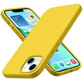 CellEver Heavy-Duty Silicone Case for iPhone 13 - Military Drop Protection, Elevated Screen & Camera Protection, Scratch-Free Interior, Yellow