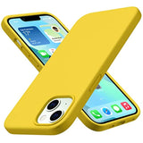 CellEver Heavy-Duty Silicone Case for iPhone 13 - Military Drop Protection, Elevated Screen & Camera Protection, Scratch-Free Interior, Yellow