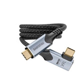 80Gbps Usb C Data Cable Compatible With Thunderbolt 5 Cable Right Angle 6.6Ft 240W, 90 Degree Usb C Cord, 8K/16K 120Hz/60Hz Usbc Monitor For Thunderbolt 4,Type C To Type C