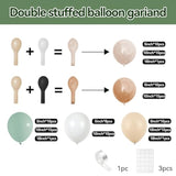 Dusty Green Nude Balloon Garland Kit  Neutral Arch for Baby Shower, Wedding & Birthday Decor
