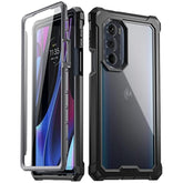 Guardian Series Case Designed For Motorola Edge Plus 5G 6.7" (2022) / Edge+ 5G Uw (2022), Model # Xt2201,Full Body Hybrid Shockproof Bumper Cover With Builtin Screen Protector, Black/Clear