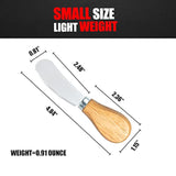 Little Cheese Spreader Knives, Wooden Handle, 5 Inch, Stainless Steel Cocktail Knives Spreaders For Condimets, Cheese, Butter, Charcuterie Board Accessories