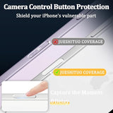 2 Pack Camera Control Button Protector for iPhone 17/Air/17 Pro/17 Pro Max,Anti-Scratch Rugged Sensitive Tempered Glass HD Protective Cover fit