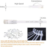 Ethernet Cable 50 Ft, Cat 6 Lan Cable Ethernet Cord, Slim Long Flat Computer I