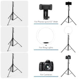 12" Ring Light With Tripod Stand And Phone Holder,Selfie Led Lighting With 62" Phone And Stand,Circle Ringlight For Photography,Tik Tok And Youtube,Compatible With Iphone, Android And Cameras