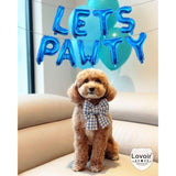 9 Pc Blue 16" "Let's PAWty" Balloons Banner Pet Dog/Cat Happy Birthday Decor