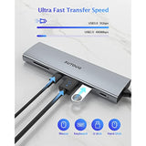 Docking Station, 7 In 1 Usb C Hub With Hdmi 4K@30Hz Output100W Type C Charging