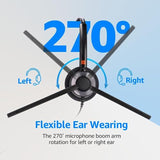 IPD IPH-160 Phone Headset with Noise Cancelling Microphone for Office and Call Center- Comapatible with Polycom VVX, Aastra,Avaya Digital, Nortel,Samsung,Mitel landline Phones.