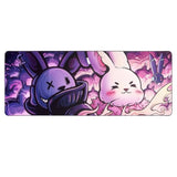 Mouse Pads Sheshejia (1200 X 450 X 4Mm) Extended Size Water (Liquid) Repellent Extra Large Gaming Mousepad (Deskmat) - Multi-Color Double Rabbit Bunny Design