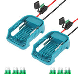 2 Pack Power Wheel Adapter With Fuse & Switch, Battery Adapter For Makita 18V Lithium Battery,Power Convertor For Dly Ride On Truck,Rc Toys,Robotics And Work Lights (Blue)