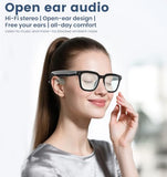 AI Smart Camera Glasses 1080P HD - Bluetooth Video Recording Glasses with Voice Control, Wearable Sport Camera Eyeglasses for Driving, Hiking,