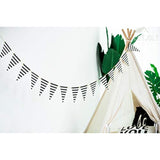 Black Striped Banner Pirate Pennant Decoration Graduation Supplies Black And White Triangle Bunting Garland For Birthday Anniversary Party Nursery Decor 15 Pcs 10 Feet