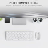 Rapoo 9360M Wireless Keyboard and Mouse Combo, Blade-Series E9310M 99-Key Ultra-Thin Keyboard and M300G Silent Mouse, Support 4 Devices, Quiet, Compact, Battery Powered, for Windows/Mac/Linux/Chrome