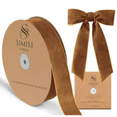 Copper Velvet Ribbon 1.5'' 25 Yards For Christmas Tree, Gift Wrapping, Flower Bouquet, Wreath Decorations, Bow Making