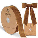 Copper Velvet Ribbon 1.5'' 25 Yards For Christmas Tree, Gift Wrapping, Flower Bouquet, Wreath Decorations, Bow Making