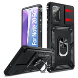 For Galaxy Note-20 Case: ?????? ?????? ???????? ???? ??????????, Samsung Note 20 Phone Case 5G, Android Mobile Cover Note20 Shell Unlocked With Ring Funda Para Samsung Galaxy Note 20 5G, Black